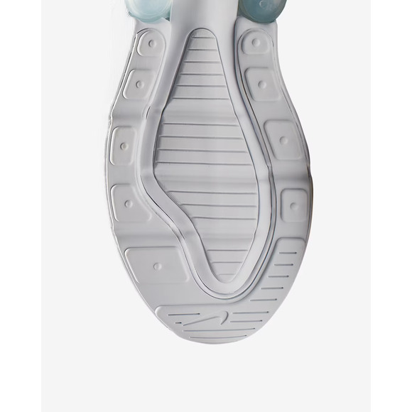 Kids Size 7Y / Womens Size 8.5 Nike Air Max 270 White/Metallic Silver 943345 103 - Picture 6 of 6